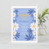 Bright Daisies Bridal Dusche Einladung (Stehend Vorderseite)