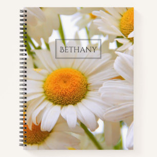 Bright Daisies Elegant Personalisiert Notizblock