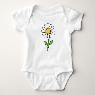 Bright Daisy Flower Whimsical Art Baby Strampler