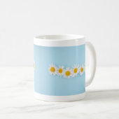 Bright Daisy Row auf Sky Blue Tasse (VorderseiteRechts)