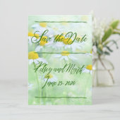 Bright Daisy Save The Date (Stehend Vorderseite)