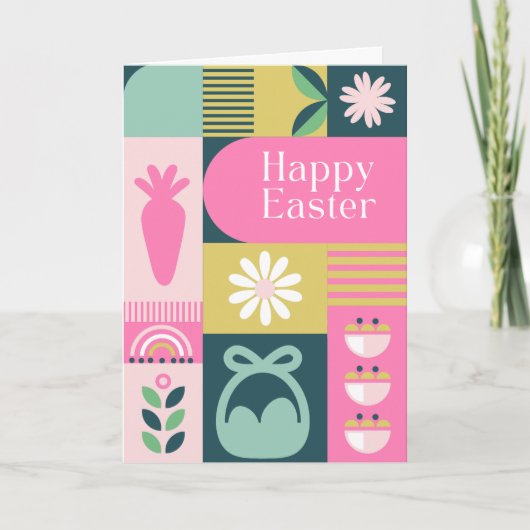 Bright Different Colours Easter Card Karte (Vorderseite)