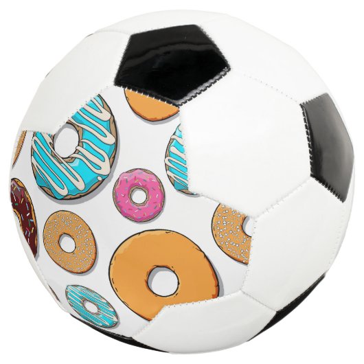 Bright Donut Whimsical Muster Fußball (Dreiviertel)