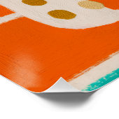 Bright Dopamine Decor Monogram Letter A Poster (Ecke)