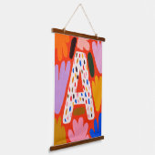 Bright Dopamine Decor Monogram Letter A Tapestry Wandteppich Mit Holzrahmen (Gewinkelt)