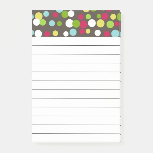 Bright Dots Office Kitchen Post It Notes Geschenk Post-it Klebezettel (Vorderseite)