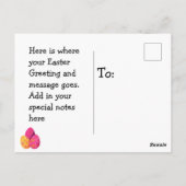 Bright Easter Eggs In Pink and Yellow Postkarte (Rückseite)