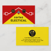 Bright Electrical Rooftop Circuit Frame Visitenkarte (Vorne/Hinten)