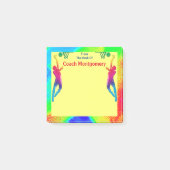 Bright Energetic Basketball Theme for Coach Post-it Klebezettel (Vorderseite)
