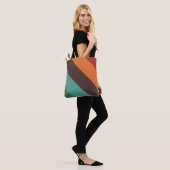 Bright erthy Colors Wide Diagonal Strip Tasche (Am Model)