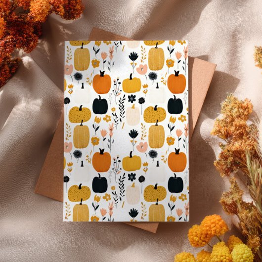 Bright Fall Foliage& Pumpkins Thanksgiving Dinner  Einladung