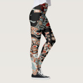 Bright farbenfroh Crazy Wavy Abstraktes Muster Leggings (Rechts)