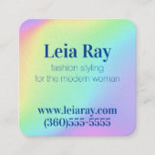 Bright farbenfroh, einzigartig glänzend quadratische visitenkarte (Vorderseite)