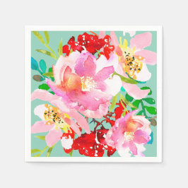 Bright farbenfroh florale Napkins Serviette