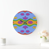 Bright farbenfroh funky Abstrakt Wall Clock Große Wanduhr (Zuhause)