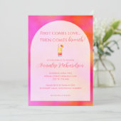 Bright farbenfrohe Bridal Brunch Einladung (Stehend Vorderseite)