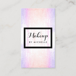 Bright farbenfrohe Confetti Dots Makeup Artist Visitenkarte