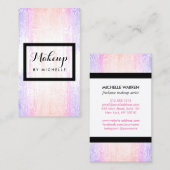 Bright farbenfrohe Confetti Dots Makeup Artist Visitenkarte (Vorne/Hinten)