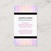 Bright farbenfrohe Confetti Dots Makeup Artist Visitenkarte (Rückseite)