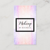 Bright farbenfrohe Confetti Dots Makeup Artist Visitenkarte (Vorderseite)