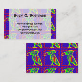 Bright farbenfrohe Fun Toucan Tropical Bird Muster Visitenkarte (Vorne/Hinten)