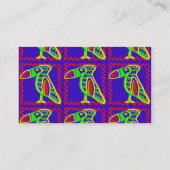 Bright farbenfrohe Fun Toucan Tropical Bird Muster Visitenkarte (Rückseite)