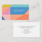 Bright farbenfrohe geometrische Formen kreativ Kün Visitenkarte (Vorne/Hinten)