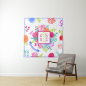 Bright farbenfrohe, kühne Frühlingsfloral Sketch B Wandteppich (Beispiel (Horizontal))