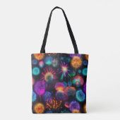 Bright farbenfrohe Nebel Burst Pattern Tasche (Rückseite)
