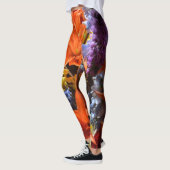 Bright farbenfrohe Orange Lilies Abstrakt Leggings (Links)