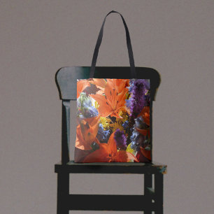 Bright farbenfrohe Orange Lilies Abstrakt Tasche