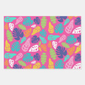 Bright farbenfrohe Tropical Summer Blätter Muster (Vorderseite)