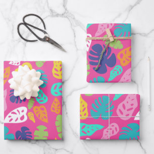 Bright farbenfrohe Tropical Summer Blätter Muster