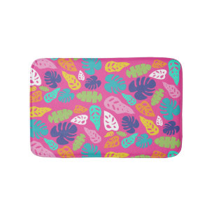 Bright farbenfrohe Tropical Summer Blätter Muster Badematte