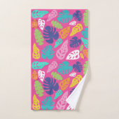 Bright farbenfrohe Tropical Summer Blätter Muster Badhandtuch Set (Handtuch)