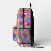 Bright farbenfrohe Tropical Summer Blätter Muster Bedruckter Rucksack (Rechts)