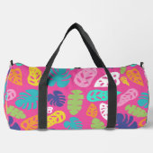 Bright farbenfrohe Tropical Summer Blätter Muster Duffle Bag (Vorderseite)