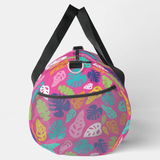 Bright farbenfrohe Tropical Summer Blätter Muster Duffle Bag (Rechts)