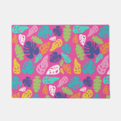 Bright farbenfrohe Tropical Summer Blätter Muster Fußmatte (Vorderseite)