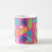 Bright farbenfrohe Tropical Summer Blätter Muster Kaffeetasse (Mittel)