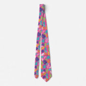 Bright farbenfrohe Tropical Summer Blätter Muster Krawatte (Rückseite)