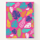 Bright farbenfrohe Tropical Summer Blätter Muster Notizblock (Rückseite)