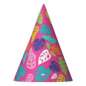 Bright farbenfrohe Tropical Summer Blätter Muster Partyhütchen (Links)