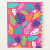 Bright farbenfrohe Tropical Summer Blätter Muster Planer (Rückseite)