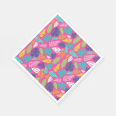 Bright farbenfrohe Tropical Summer Blätter Muster Serviette (Ecke)
