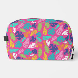 Bright farbenfrohe Tropical Summer Blätter Muster Waschbeutel