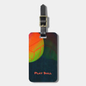 Bright farbenfrohe Volleyball Dunkelblau Gepäckanhänger (Vorderseite vertikal)