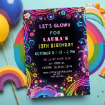 Bright farbenfroher Nebel Glow Party Geburtstag Einladung<br><div class="desc">Helle,  farbenfrohe Neon Glow Party Einladung zum Geburtstag</div>