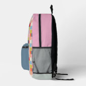 Bright farbige Schachbrett Personalisierter Name Bedruckter Rucksack (Rechts)