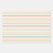 Bright farbige Streifenverpackungspapier Geschenkpapier Set (Vorderseite 3)